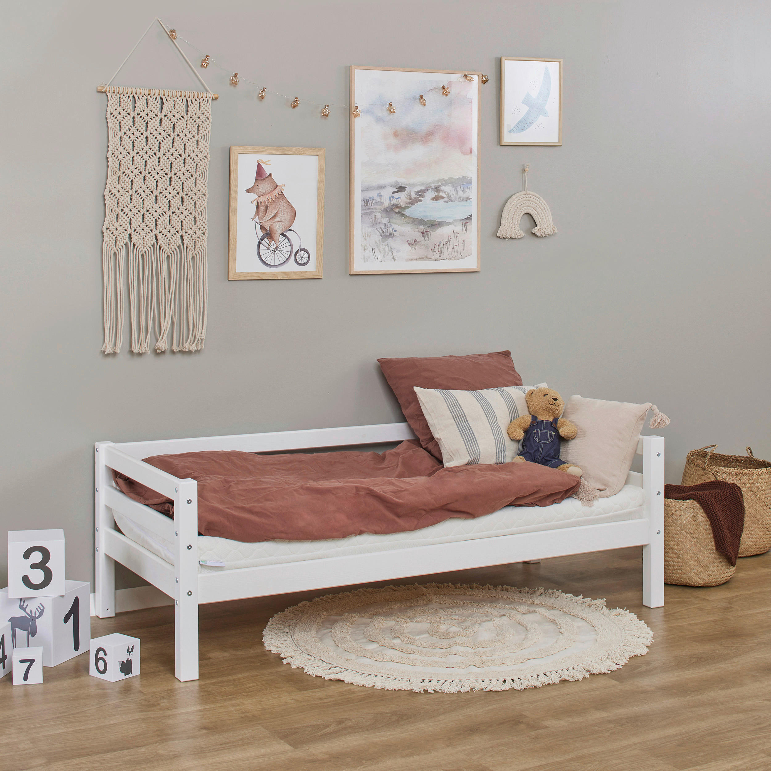 Mid.you Kinder-/Juniorbett Weiß 70x160 cm