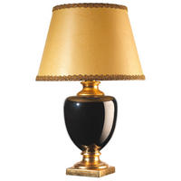 TISCHLEUCHTE 45/45/75 cm   - Hellbraun/Goldfarben, KONVENTIONELL, Keramik/Textil (45/45/75cm)