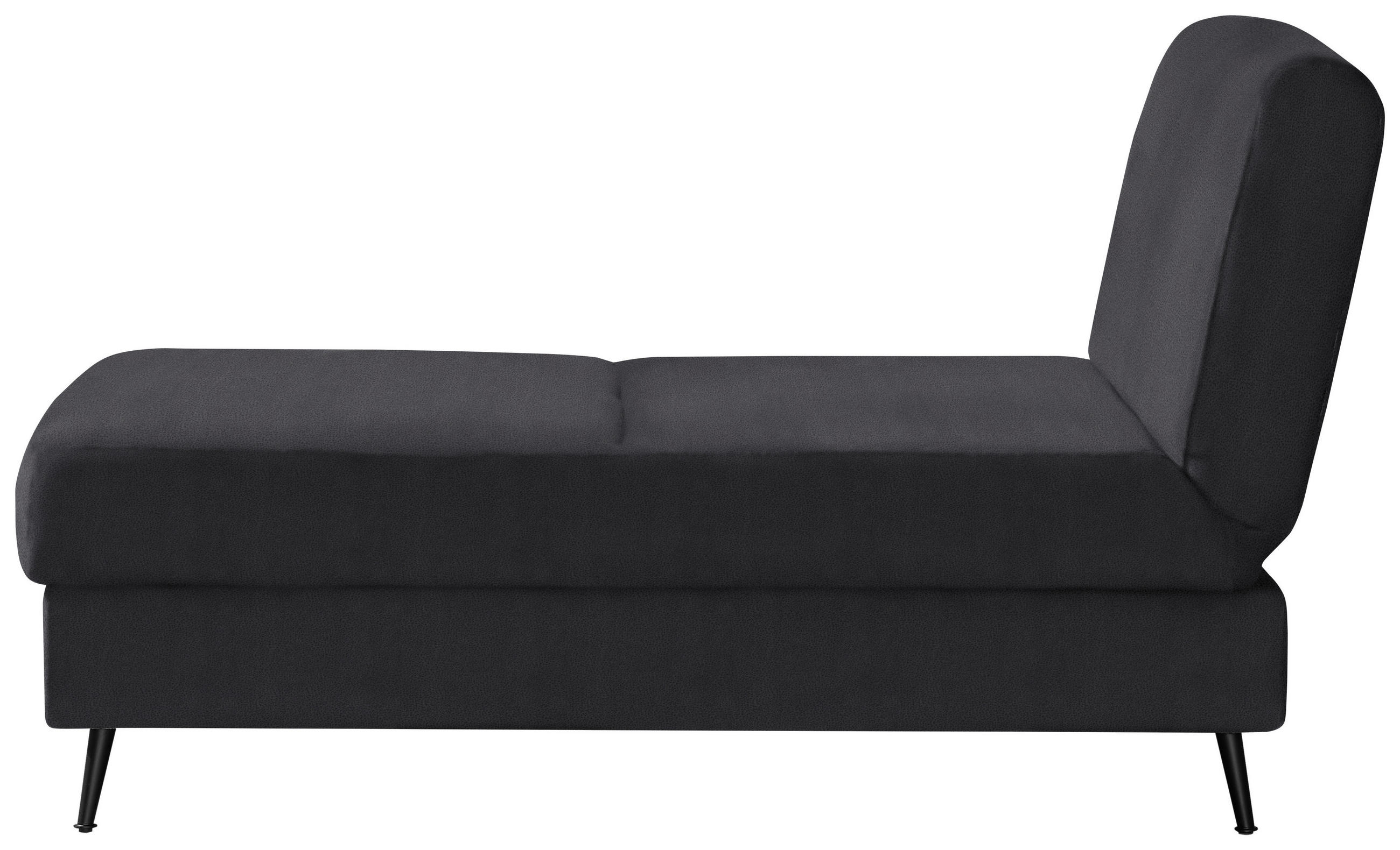 SCHLAFSOFA Flachgewebe Dunkelgrau  - Dunkelgrau/Schwarz, Modern, Textil/Metall (205/90/92cm) - Novel