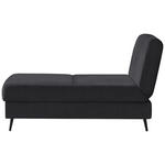 SCHLAFSOFA  in Flachgewebe Dunkelgrau  - Dunkelgrau/Schwarz, MODERN, Textil/Metall (205/90/92cm) - Novel