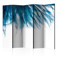 PARAVENT mit 5  Flügel - Blau/Weiß, Basics, Holz/Textil (225/172/3cm) - artgeist