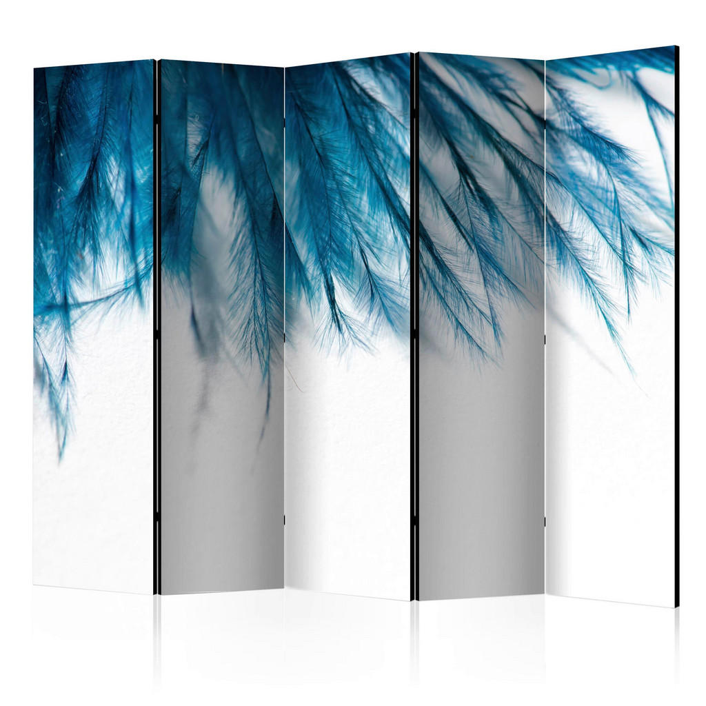 Paravent Blau Weiß B: 225 cm