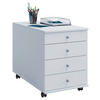 ROLLCONTAINER Weiß  - Weiß, Basics, Holzwerkstoff/Kunststoff (42/57/80cm) - MID.YOU