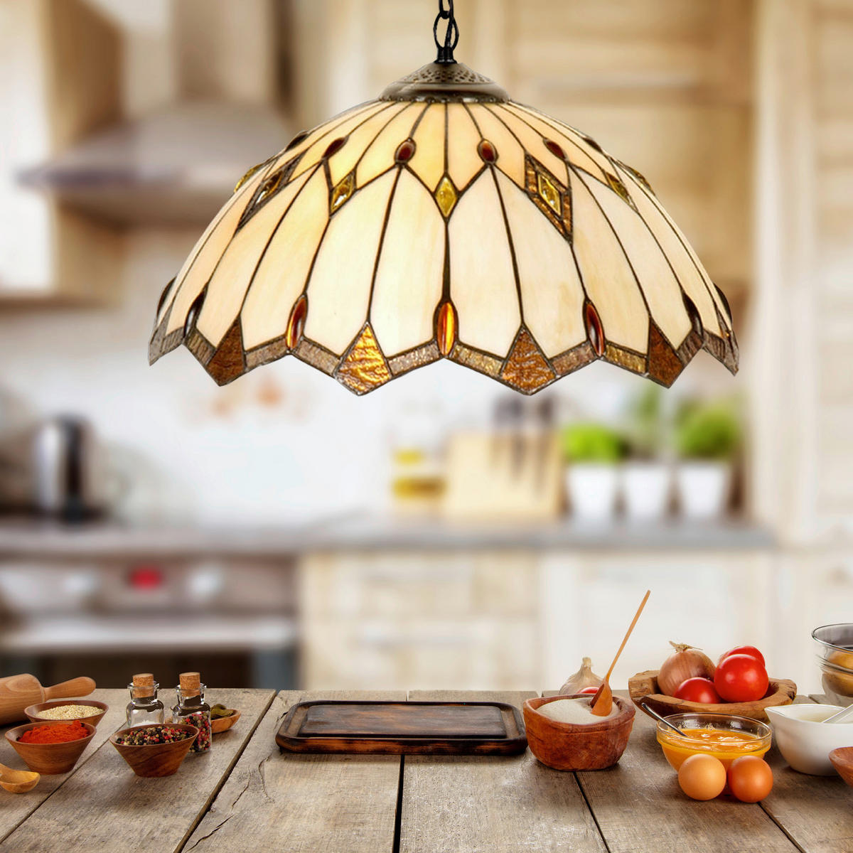 FÜGGŐLÁMPA 22/40/40 cm  - barna/többszínű, Basics, Üveg/fém (22/40/40cm)