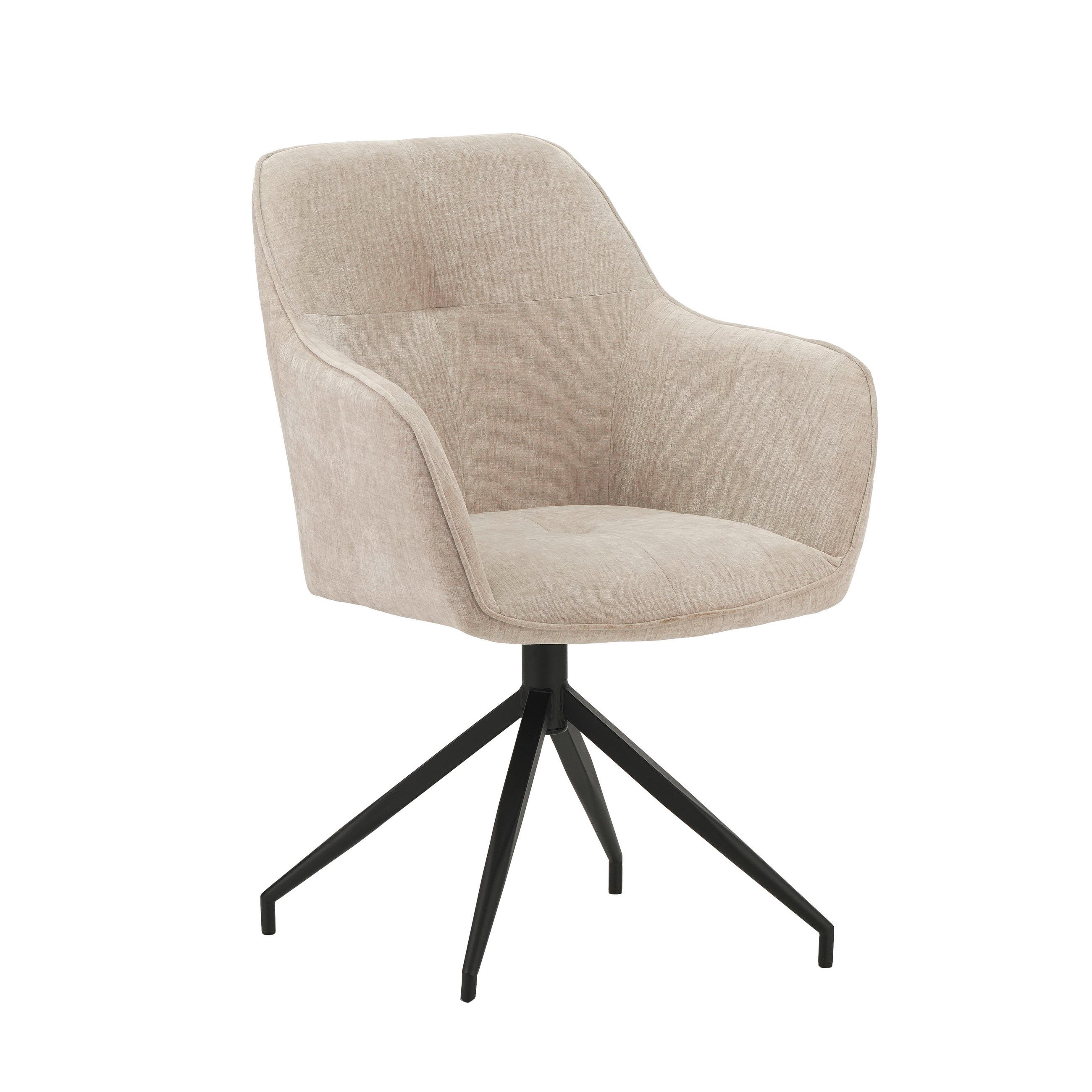 STOLIČKA S PODRÚČKAMI, ženilka, svetlosivá - čierna/sivá, Modern, kov/textil (59/88/60cm) - MID.YOU