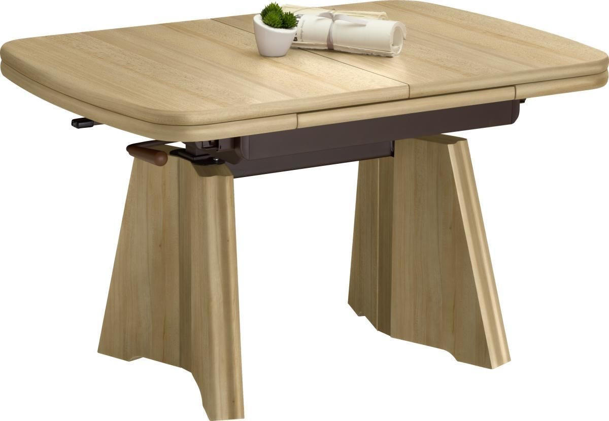 COUCHTISCH Buche furniert 90-131/65/56-75 cm rechteckig Buchefarben  - Buchefarben, KONVENTIONELL, Holzwerkstoff/Metall (90-131/65/56-75cm) - Venda
