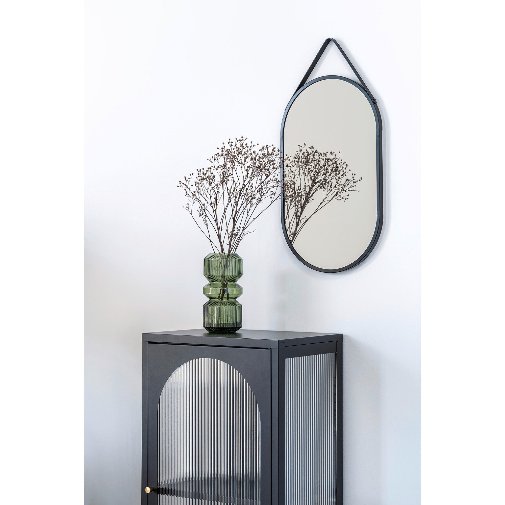 WANDSPIEGEL 35/60/2 cm  - Klar/Schwarz, Design, Metall (35/60/2cm)