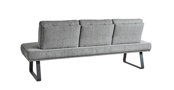 SITZBANK 209/92/78 cm  in Grau, Schwarz  - Schwarz/Grau, Design, Textil/Metall (209/92/78cm) - Dieter Knoll