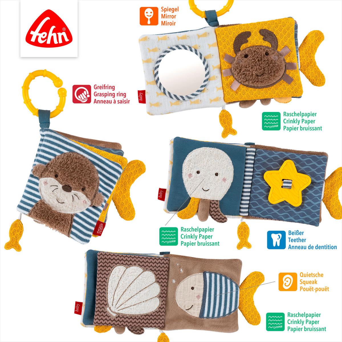 STOFFBUCH - Multicolor, Basics, Textil (11/11/4cm) - Fehn