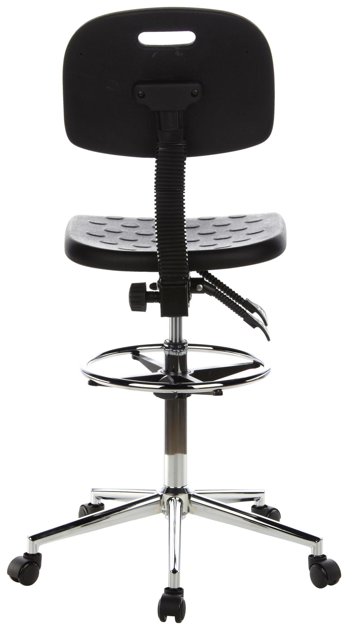 BÜROHOCKER Schwarz, Chromfarben  - Chromfarben/Schwarz, MODERN, Kunststoff/Metall (45/132/41cm) - MID.YOU