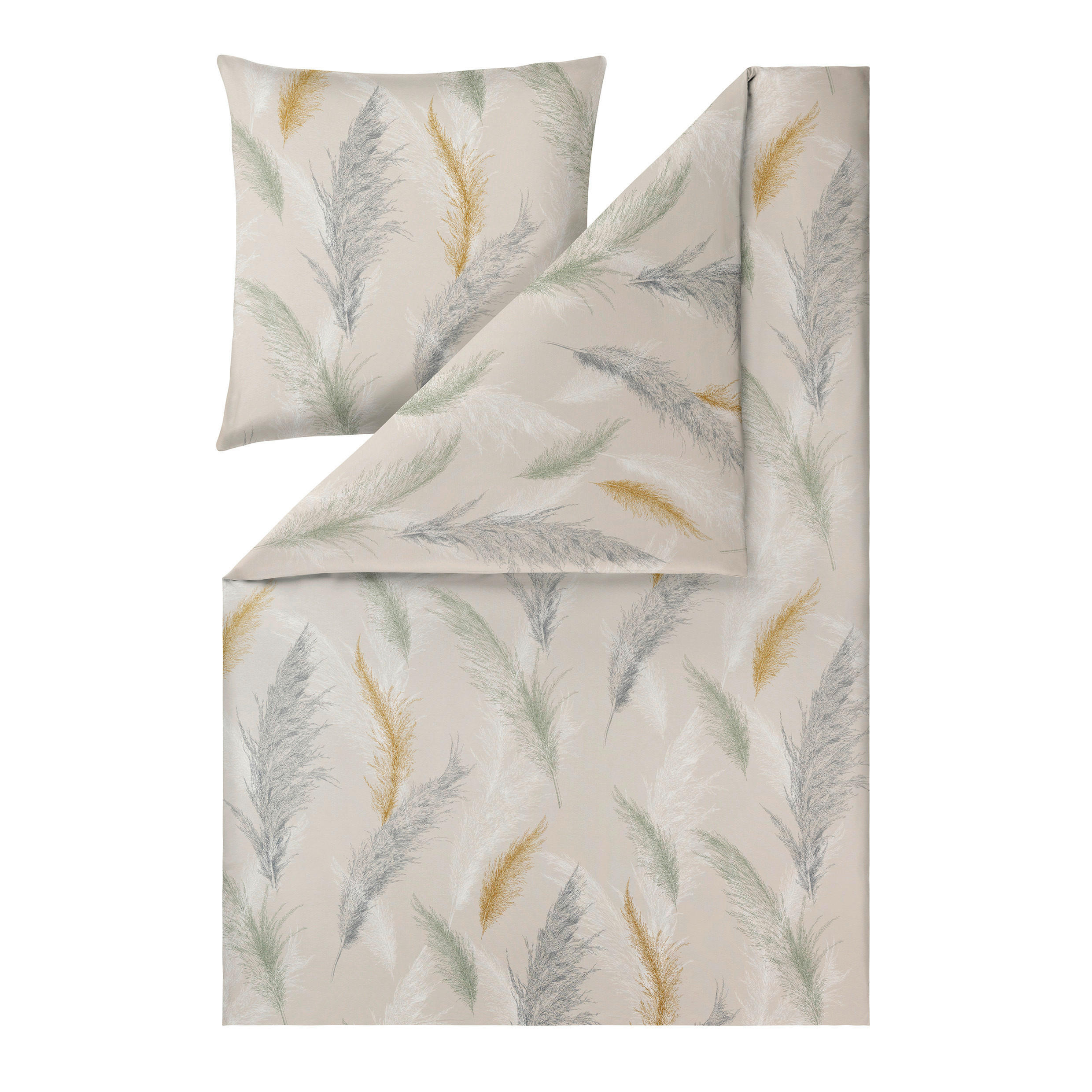 BETTWÄSCHE 2-teilig Atelier Interlock-Jersey 155/220 cm  - Graubraun, Design, Textil (155/220cm) - Estella