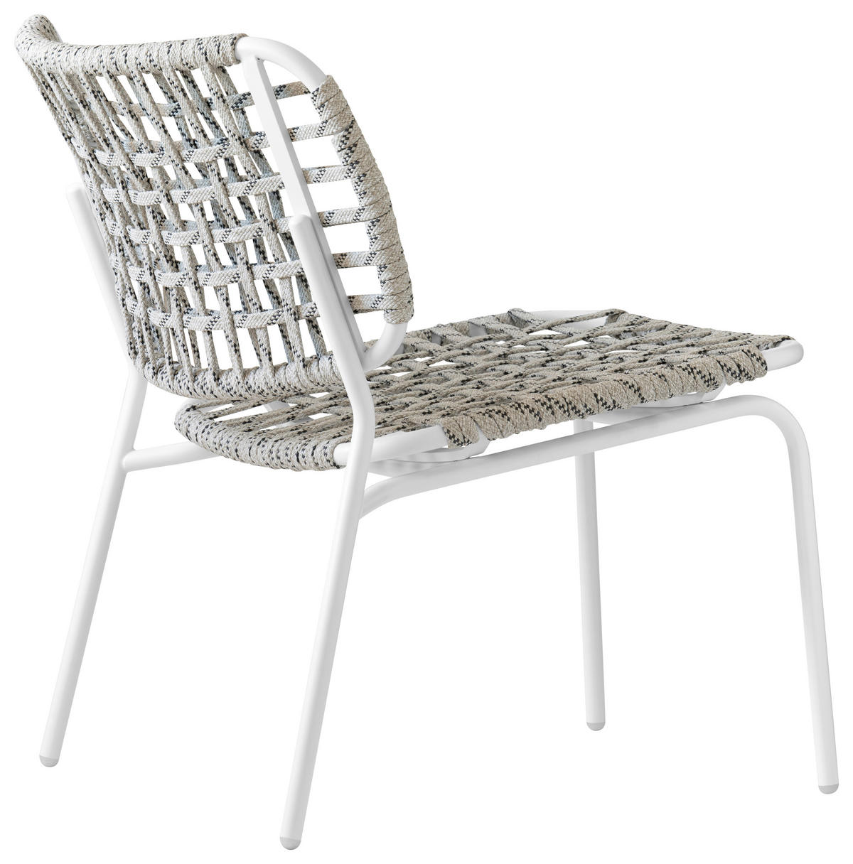 GARTENSTUHL Edelstahl Weiß, Sandfarben  - Sandfarben/Weiß, Basics, Textil/Metall (64/72/72cm) - Connubia 