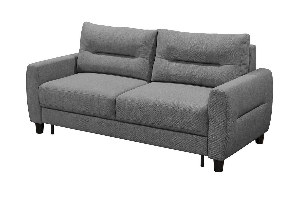 SCHLAFSOFA Webstoff Graphitfarben  - Schwarz/Graphitfarben, Modern, Holz/Textil (192/83/99cm) - MID.YOU