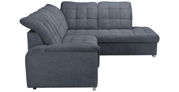 ECKSOFA Anthrazit Chenille  - Chromfarben/Anthrazit, KONVENTIONELL, Kunststoff/Textil (260/205cm) - Carryhome
