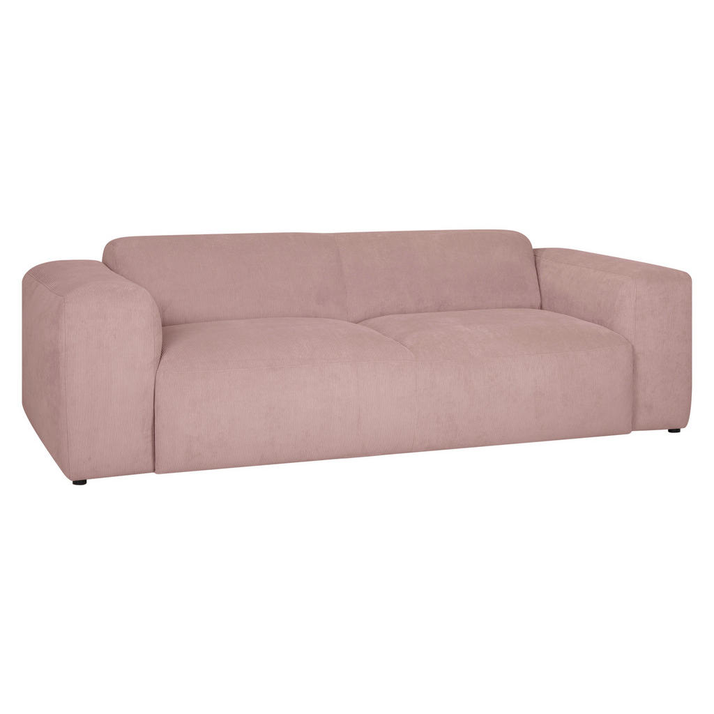 Thumbnail - Mid.you 3-Sitzer-Sofa Hannah, Rosa, Textil, 2-Sitzer, 247x75x104 cm, Made in EU, Wohnzimmer, Sofas & Couches, Sofas, 3-S...
