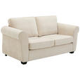 2,5-SITZER  in Chenille Beige  - Beige/Schwarz, KONVENTIONELL, Kunststoff/Textil (196/88/86cm) - Carryhome