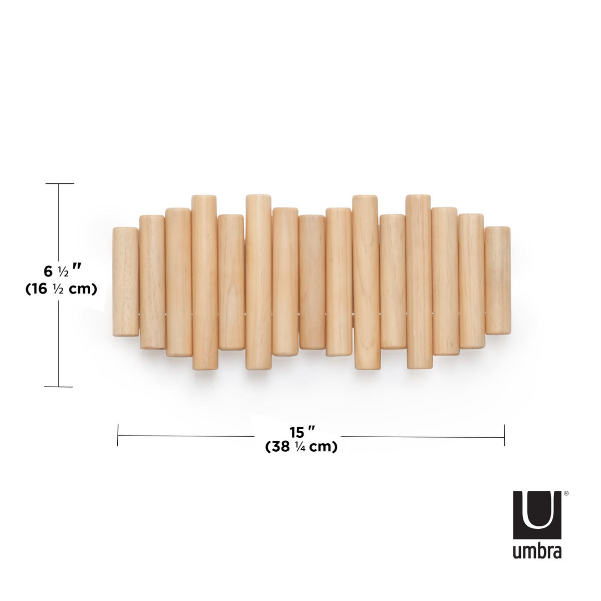 GARDEROBENLEISTE  in Kiefer Naturfarben  - Naturfarben, KONVENTIONELL, Holz (38/17/4cm) - Umbra