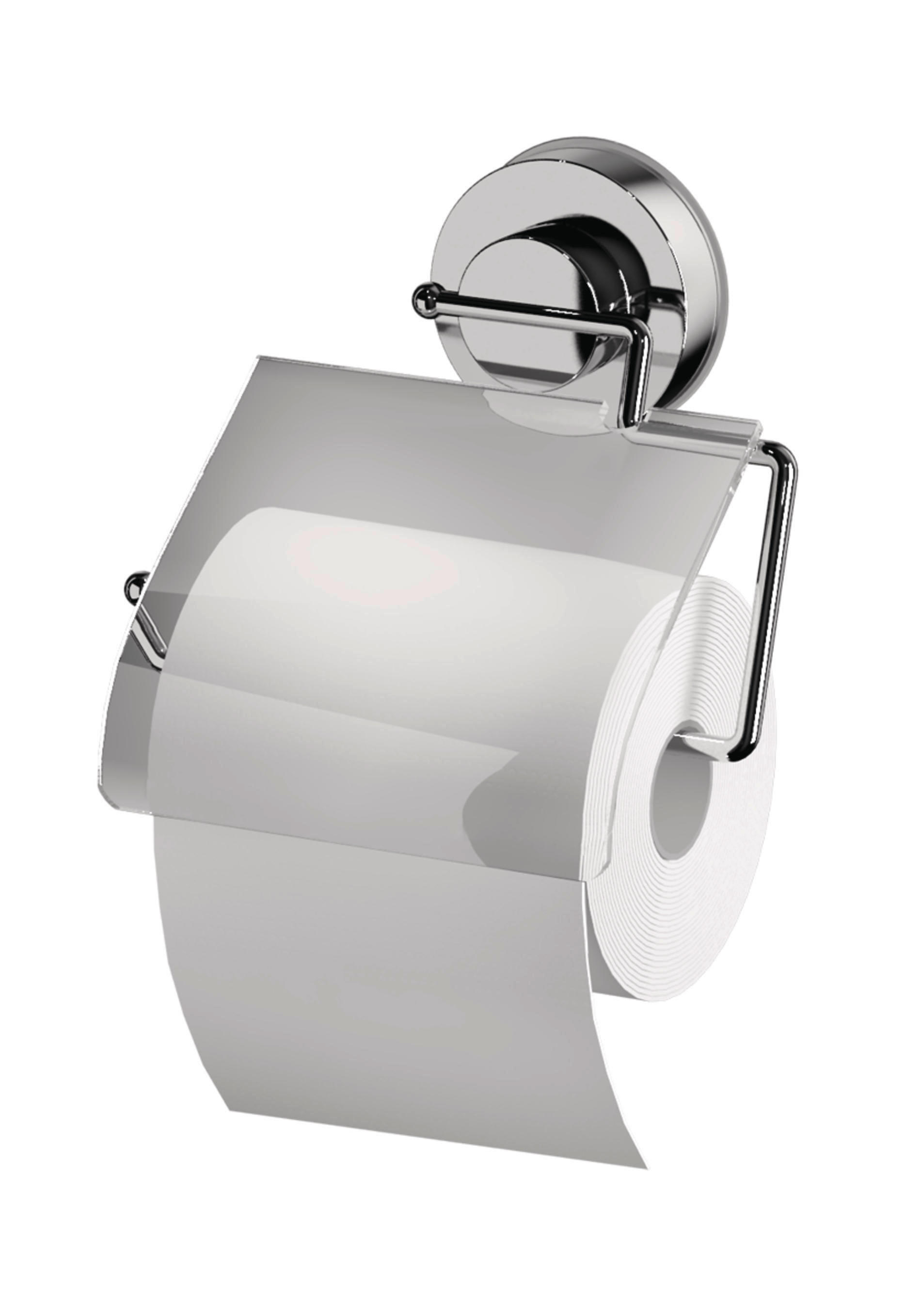 TOILETTENPAPIERHALTER  in Metall, Kunststoff  - Chromfarben/Transparent, Basics, Kunststoff/Metall (16,5/16,5/3,4cm) - Sadena
