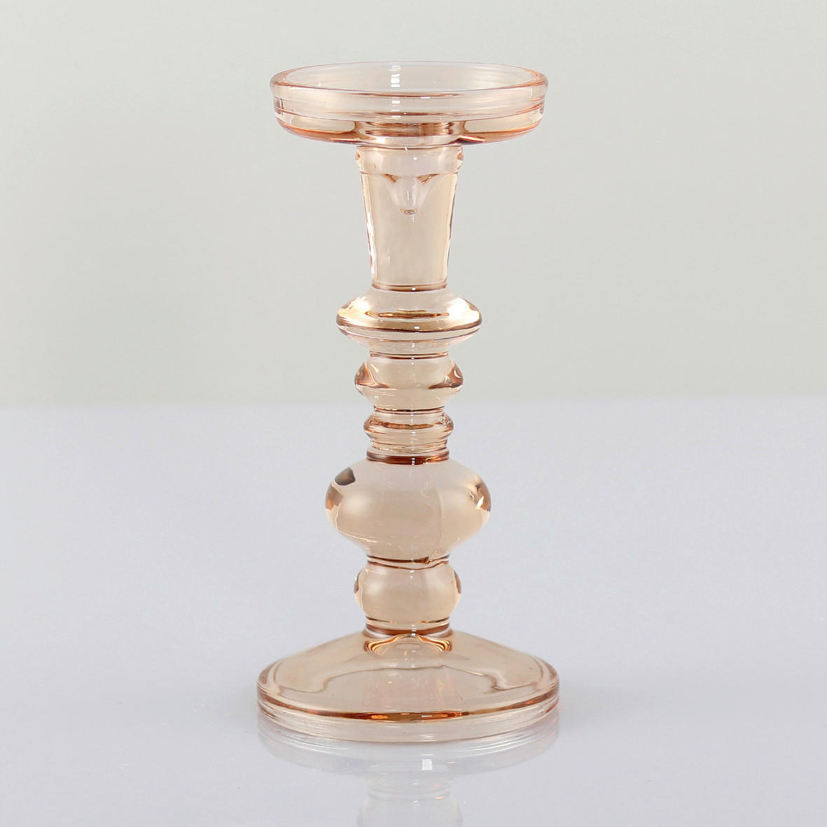 KERZENHALTER - Orange, Basics, Glas (21cm)
