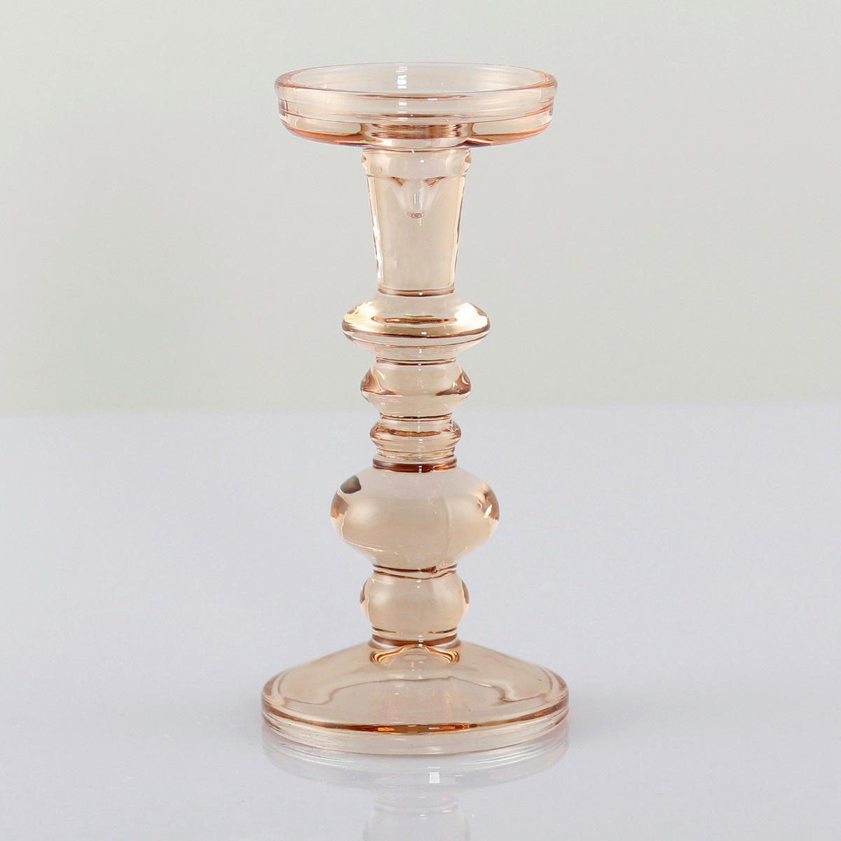 KERZENHALTER - Orange, Basics, Glas (21cm)