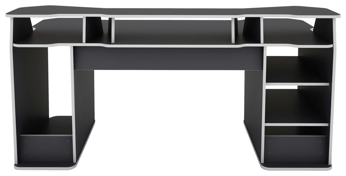 GAMINGTISCH Anthrazit, Weiß  - Anthrazit/Weiß, LIFESTYLE, Holzwerkstoff (180/85/76cm) - MID.YOU