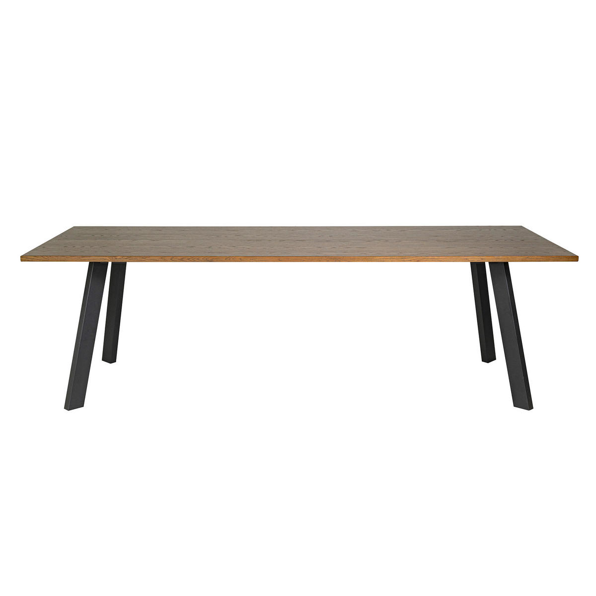 MATBORD 240/95/73 cm delar i massivt trä  trä brun  - brun/svart, Modern, metall/trä (240/95/73cm) - Niels Andersson