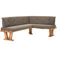 ECKBANK 225/155 cm  in Braun  - Eichefarben/Braun, Natur, Holz/Textil (225/155cm) - Moderano