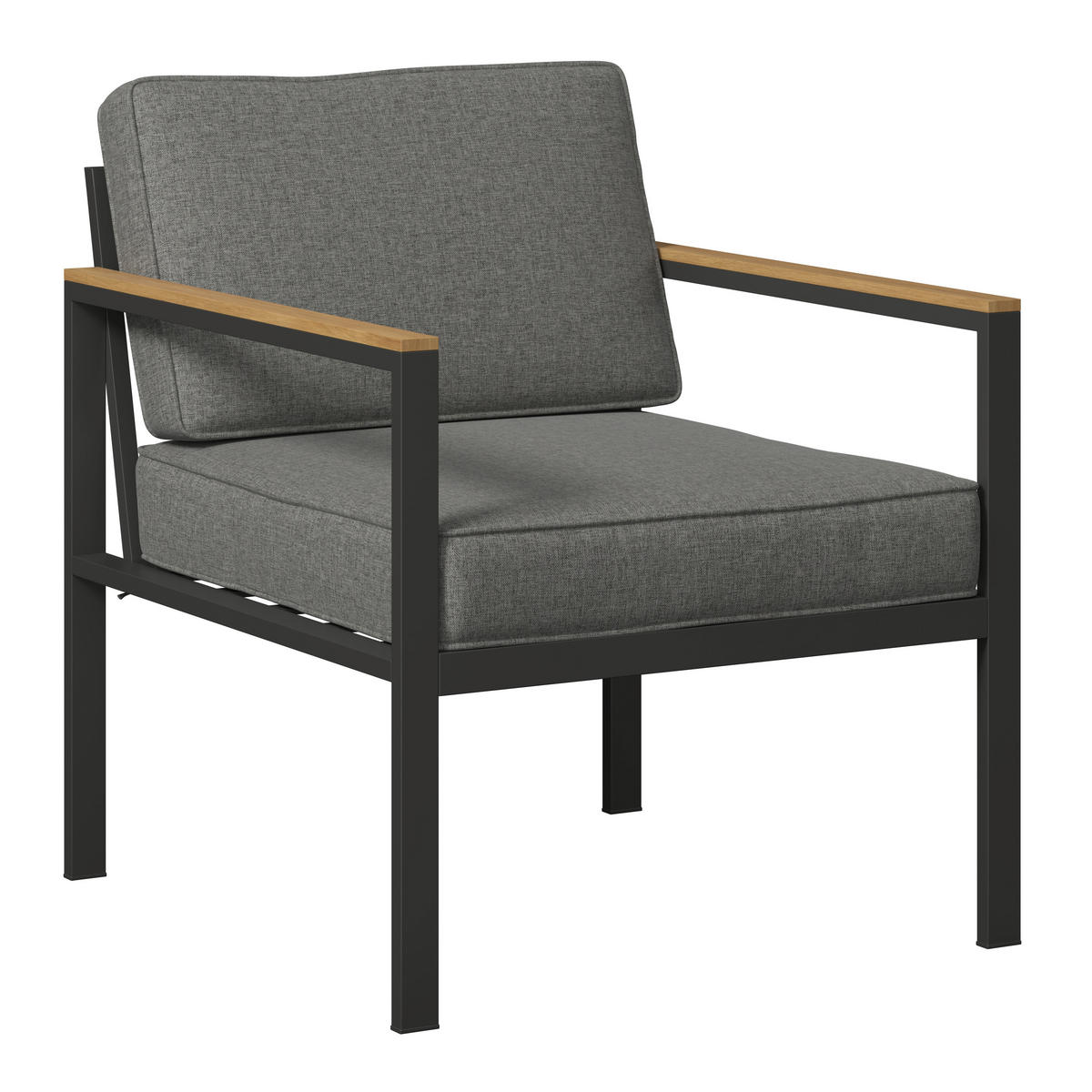 DINING-LOUNGESET   - Grau/Akaziefarben, Modern, Holz/Textil (260/205cm) - Ambia Garden