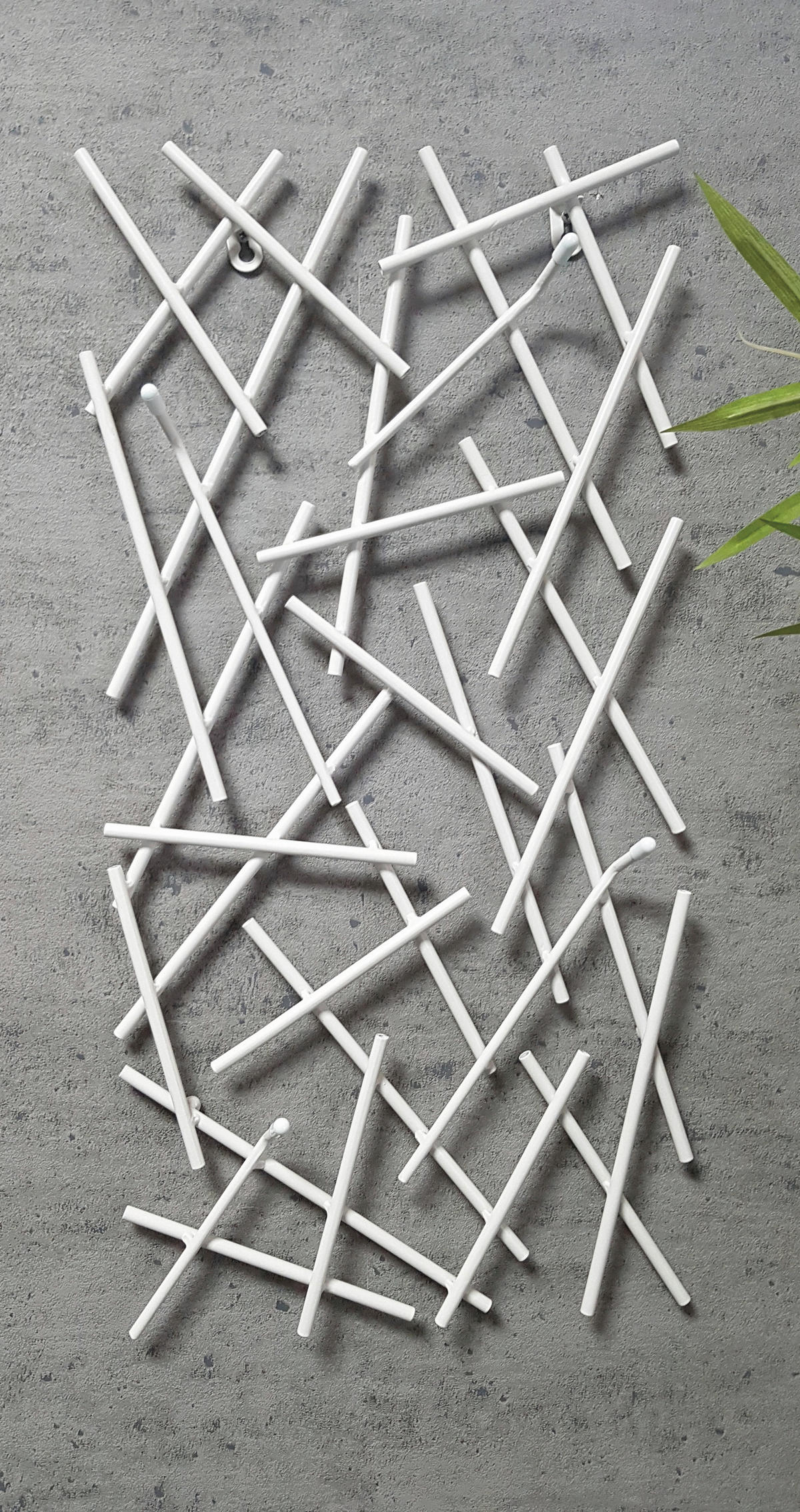 VÄGGHÄNGARE 30/60/5 cm  - vit, Design, metall (30/60/5cm)