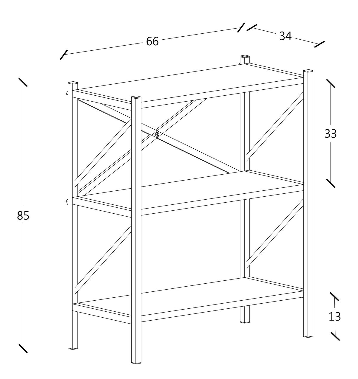 REGAL  66/85/34 cm Anthrazit  - Anthrazit, Modern, Holzwerkstoff (66/85/34cm) - MID.YOU
