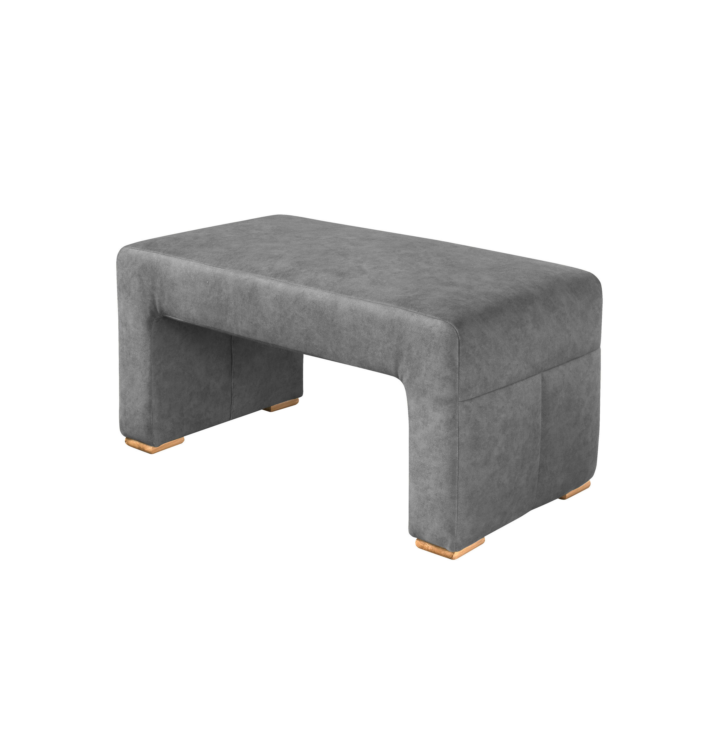UGAONA KLUPA  siva   - siva/boja hrasta, Moderno, drvo/tekstil (104/55cm) - Livetastic
