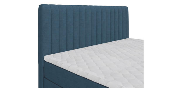 BOXBETT 160/200 cm  in Blau  - Blau/Schwarz, Basics, Kunststoff/Textil (160/200cm) - Carryhome