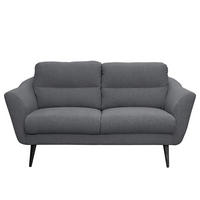 2-SITZER-SOFA in Webstoff Anthrazit  - Anthrazit/Schwarz, Design, Holz/Textil (158/87/88cm) - Livetastic