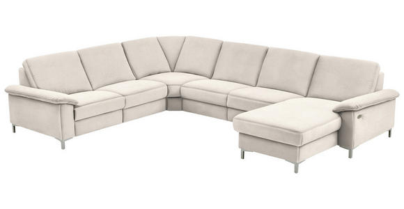 WOHNLANDSCHAFT in Chenille Naturfarben - Alufarben/Naturfarben, Design, Textil/Metall (265/333/170cm) - Dieter Knoll