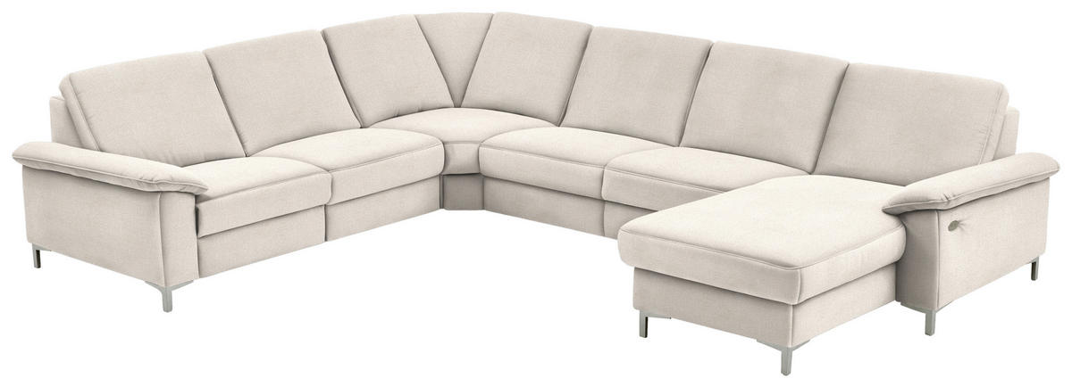 WOHNLANDSCHAFT in Chenille Naturfarben  - Alufarben/Naturfarben, Design, Textil/Metall (265/333/170cm) - Dieter Knoll