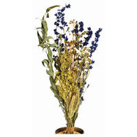 TROCKENBLUMENSTRAUSS  - Blau/Gelb, Basics, Naturmaterialien (55cm)