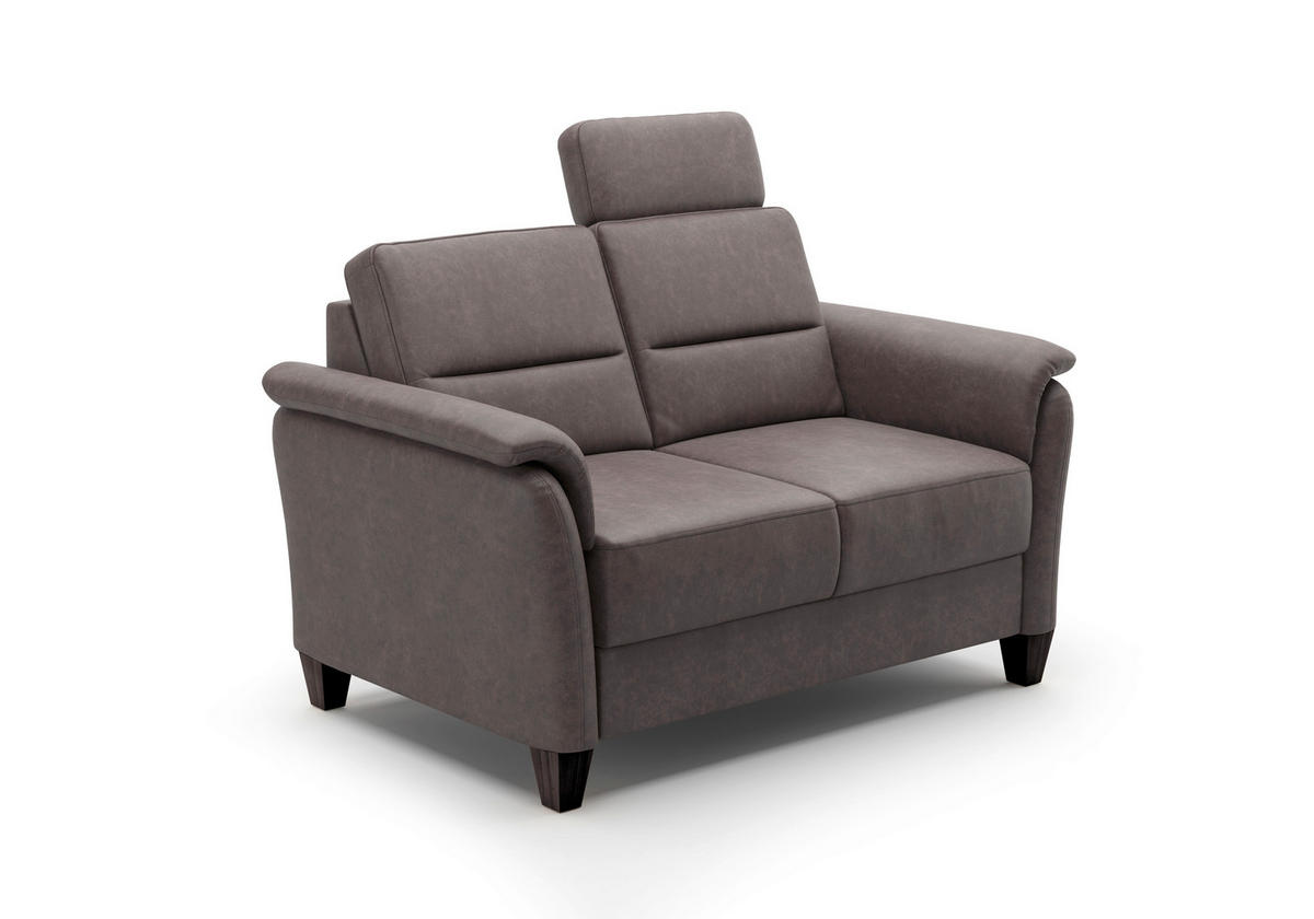 2-SITZER-SOFA Mikrofaser Braun  - Wengefarben/Braun, KONVENTIONELL, Holz/Textil (149/89/89cm) - Sit & More