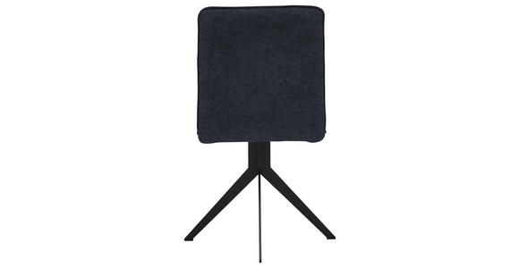 STUHL in Stahl Webstoff Metall, Textil - Schwarz, Design, Textil/Metall (46,5/87/64cm) - Voleo