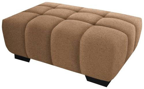 HOCKER in Textil Orange  - Schwarz/Orange, Konventionell, Textil/Metall (106/40/72cm) - Hom`in