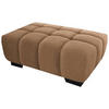 HOCKER in Textil Orange  - Schwarz/Orange, Konventionell, Textil/Metall (106/40/72cm) - Hom`in