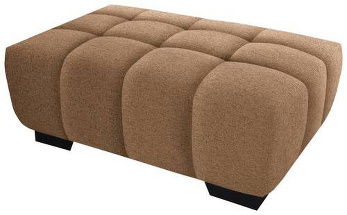 HOCKER in Textil Orange  - Schwarz/Orange, Konventionell, Textil/Metall (106/40/72cm) - Hom`in