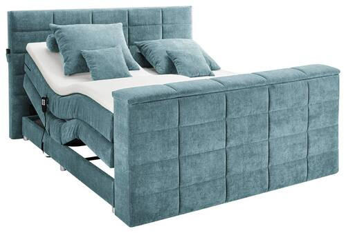 KONTINENTALSÄNG 180/200 cm i petrol - petrol, Klassisk, textil (180/200cm) - Carryhome