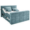 BOXSPRING-ÁGY 180/200 cm  olajkék  - olajkék, Konventionell, textil (180/200cm) - Carryhome