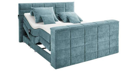 BOXSPRINGBETT 180/200 cm in Petrol - Petrol, KONVENTIONELL, Textil (180/200cm) - Carryhome
