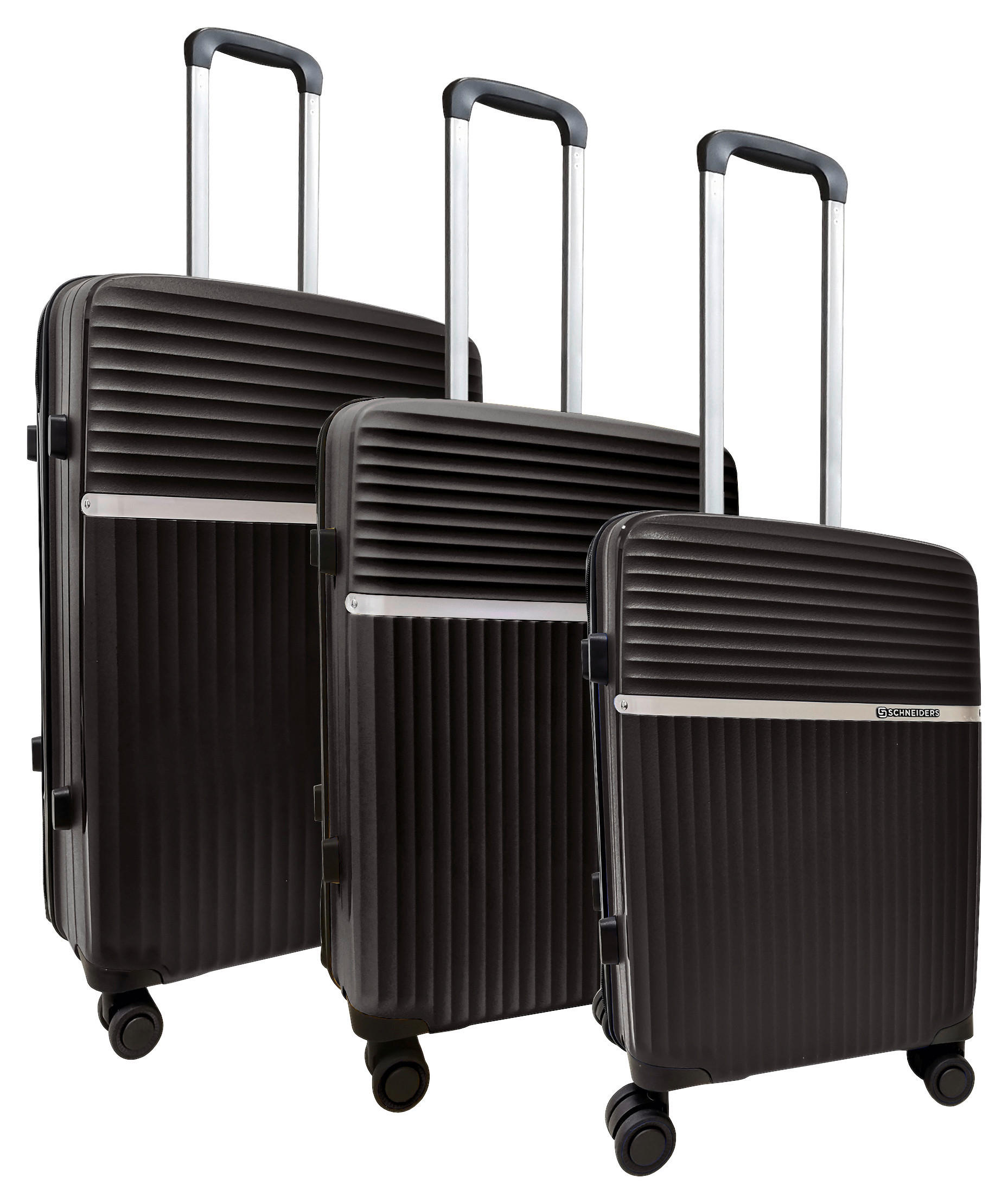 SET VALIZE DE CĂLĂTORIE - negru, Design, plastic (75,5/49,5/29cm) - Schneiders