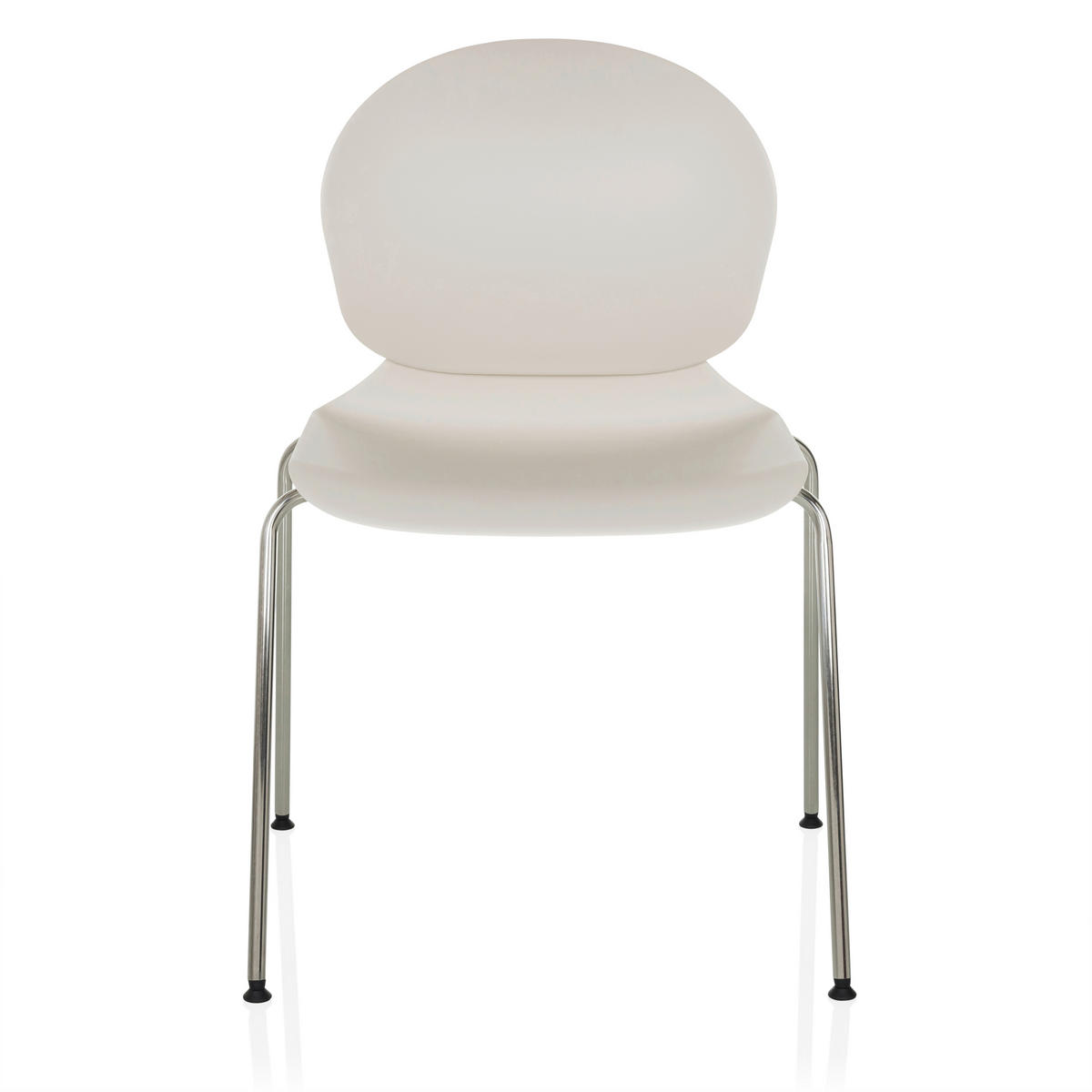 BESUCHERSTUHL  in Weiß  - Silberfarben/Weiß, MODERN, Kunststoff/Metall (56/80/54cm) - MID.YOU
