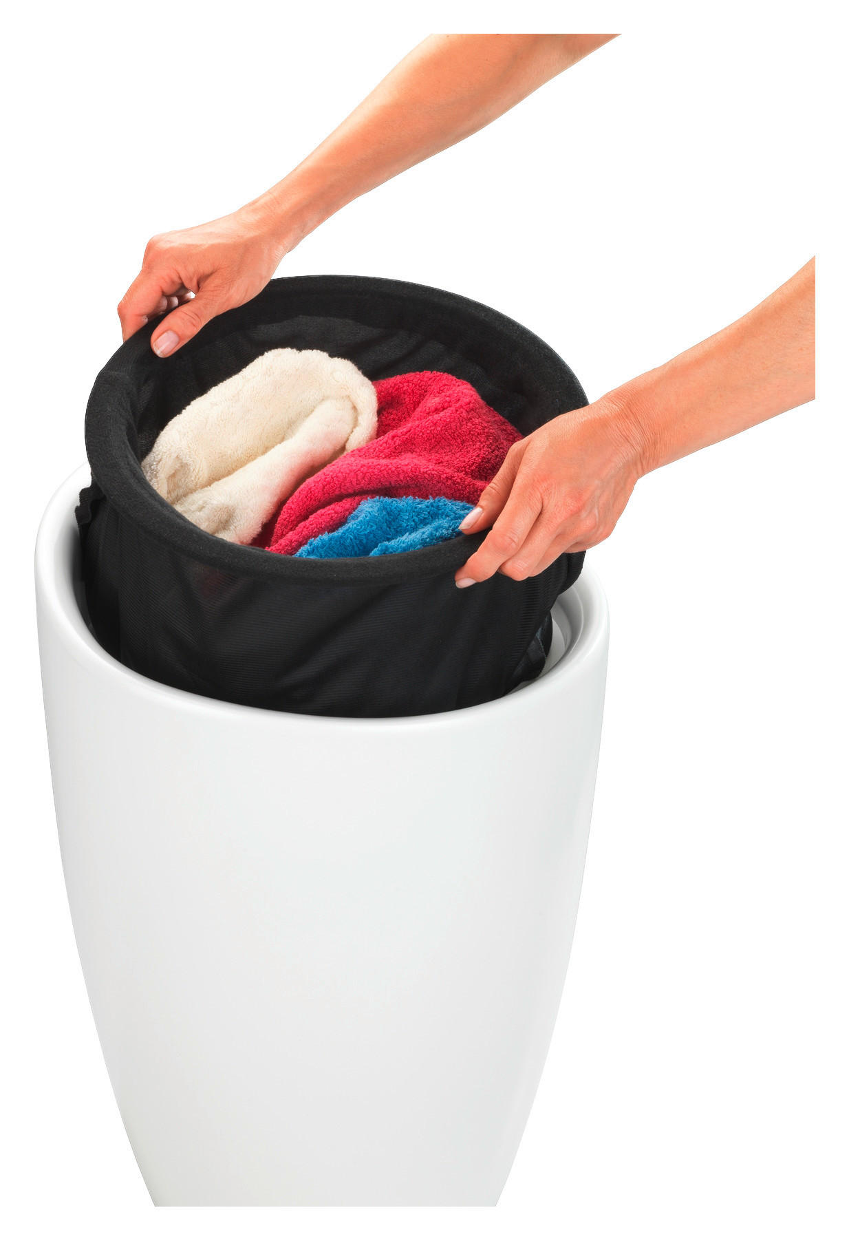 WÄSCHETONNE - Weiß, Basics, Kunststoff (36/50,5/36cm) - Wenko