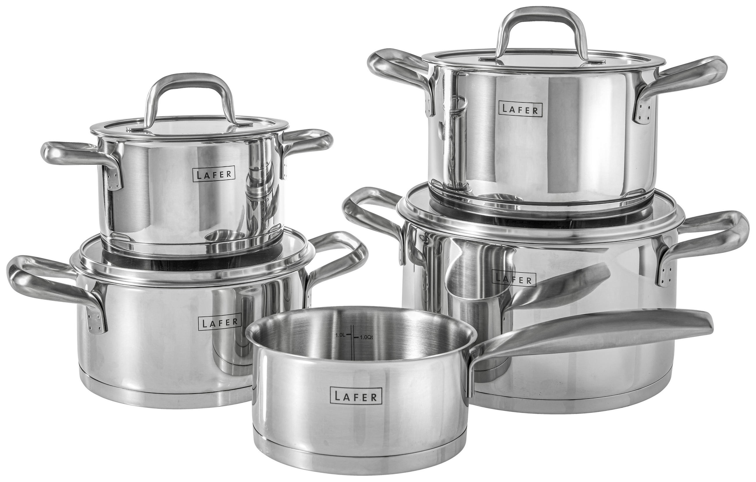 SADA HRNCOV,  5-dielne - strieborná, Design, sklo - Johann Lafer