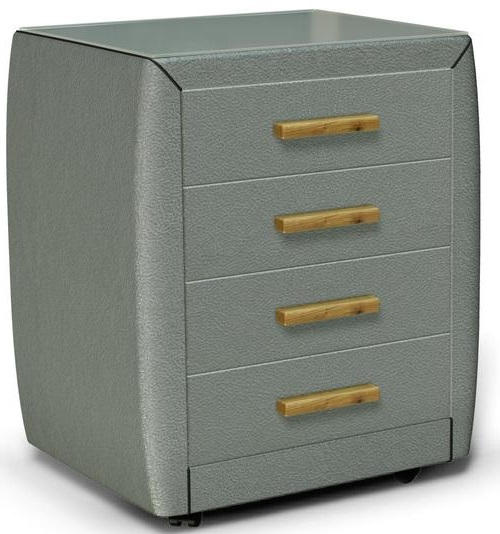 NACHTSCHRANK 54,5/64,5/42 cm  - Zirbelkieferfarben/Grün, Basics, Holz/Textil (54,5/64,5/42cm) - Dieter Knoll