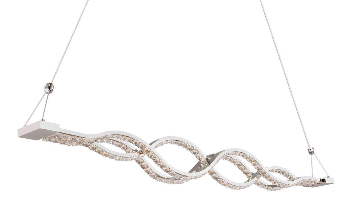 Lustră 95/7/140 cm  - alb/străveziu, Basics, plastic/sticlă (95/7/140cm)